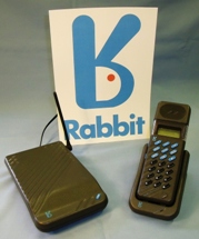 Rabbit_Telepoint_phone,_Base_station_and_sign