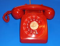 GPO 706L Red rotary dial telephone