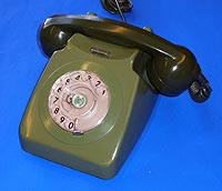 GPO 746F Two-tone green rotary dial telephone