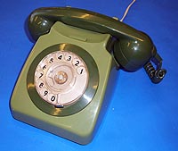 GPO 8746G two tone green rotary dial telephone