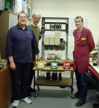 Picture showing the main project team comprising Andy Simmons from Openreach with Nigel Linge and Michael Clegg from the University of Salford.